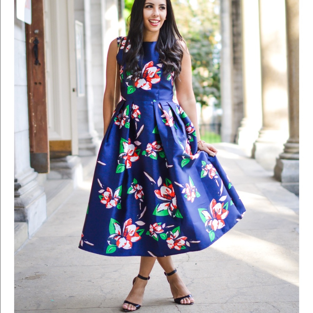 Blue Chicwish Garden Party Dress